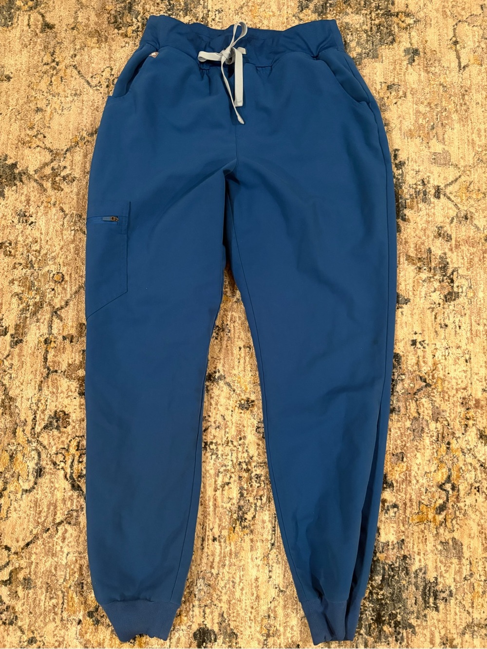 Figs size medium Blue Jogger Scrub Pants with Drawstring Waist